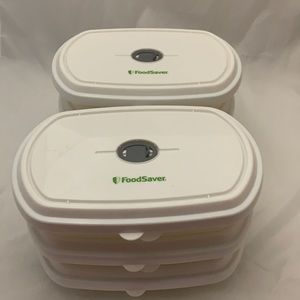 Lot of 6 Foodsaver reusable containers